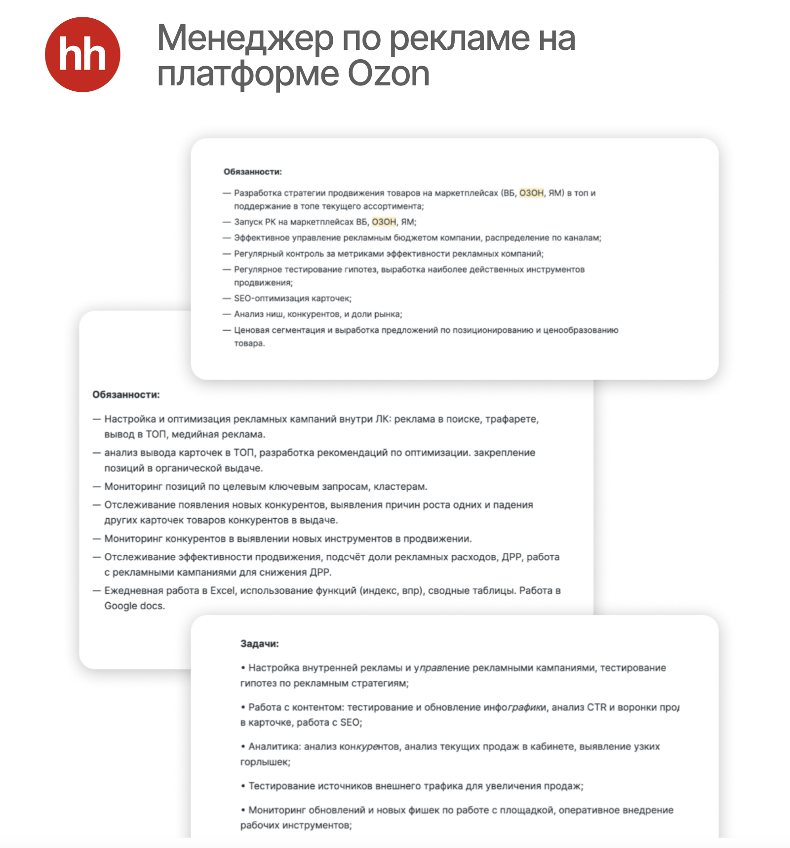 Менеджер по рекламе на Озон / Елена Меньшенина — изображение 2